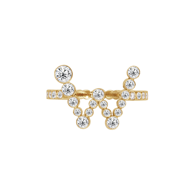 Bubble Lab Grown Diamond Initial Ring - Armans Fine Jewellery