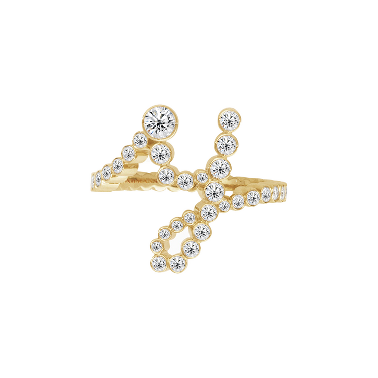 Bubble Lab Grown Diamond Initial Ring Armans Fine Jewellery