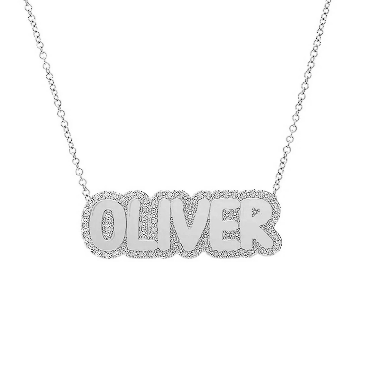 White gold 2025 bubble letters