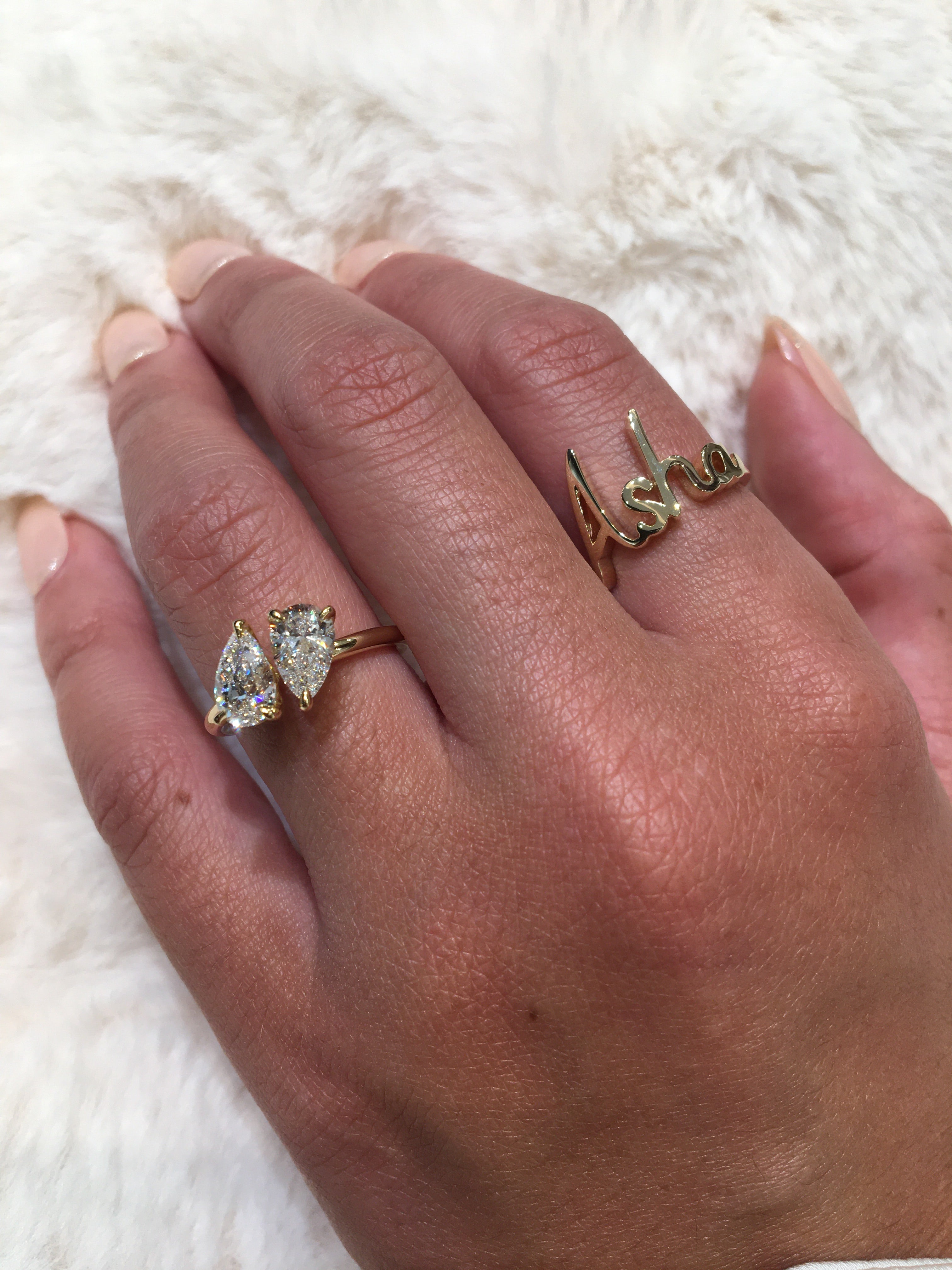 Solid Gold Name Ring - Armans Fine Jewellery