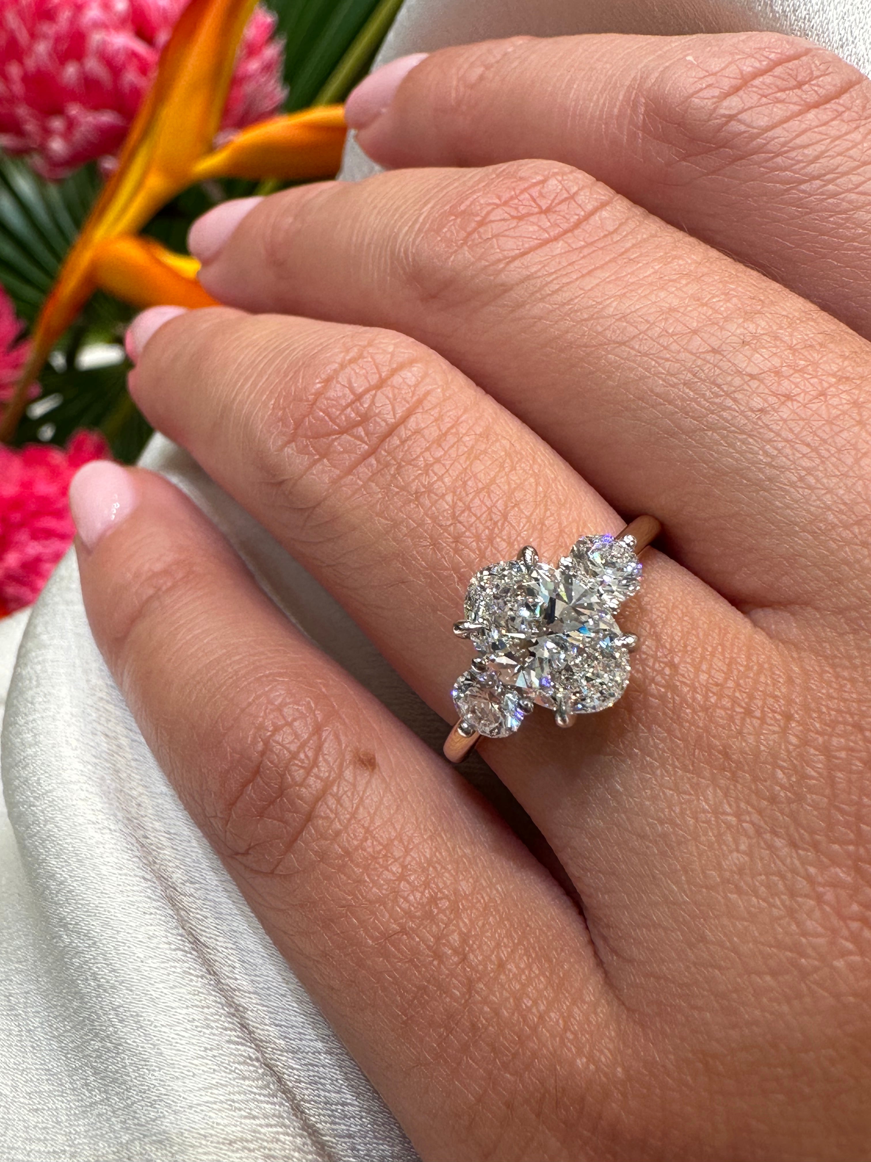 Whitney Three Stone Engagement Ring - Armans Fine Jewellery