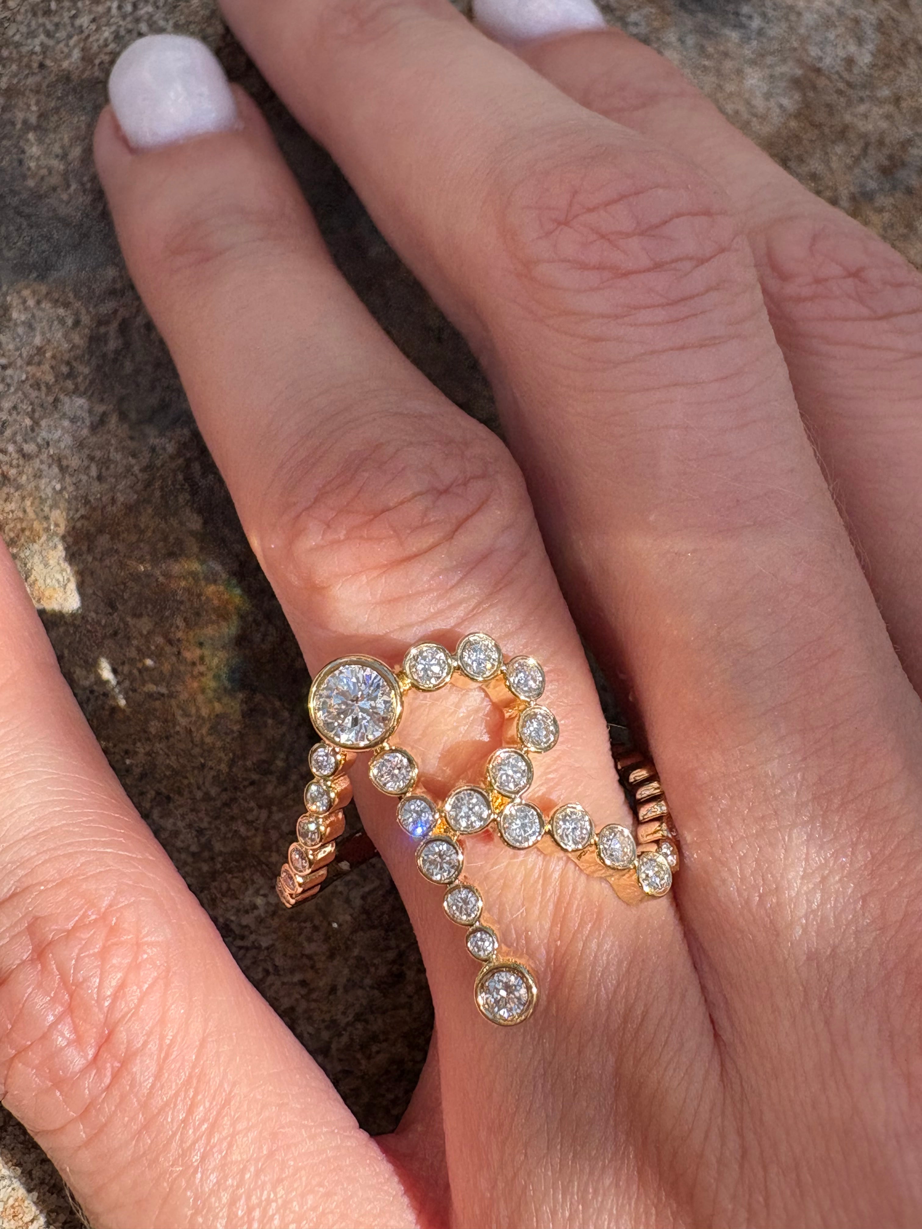 Bubble Lab Grown Diamond Initial Ring - Armans Fine Jewellery