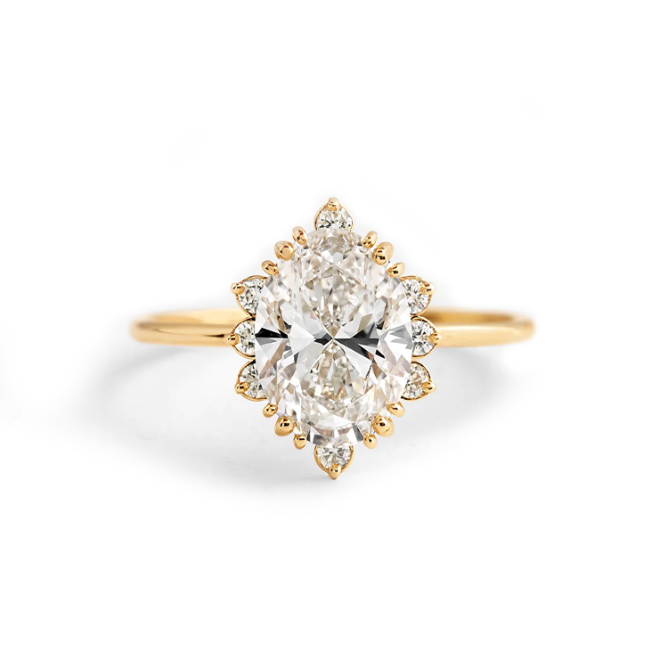 Camellia Oval Lab Grown Engagement Ring - Armans Fine Jewellery