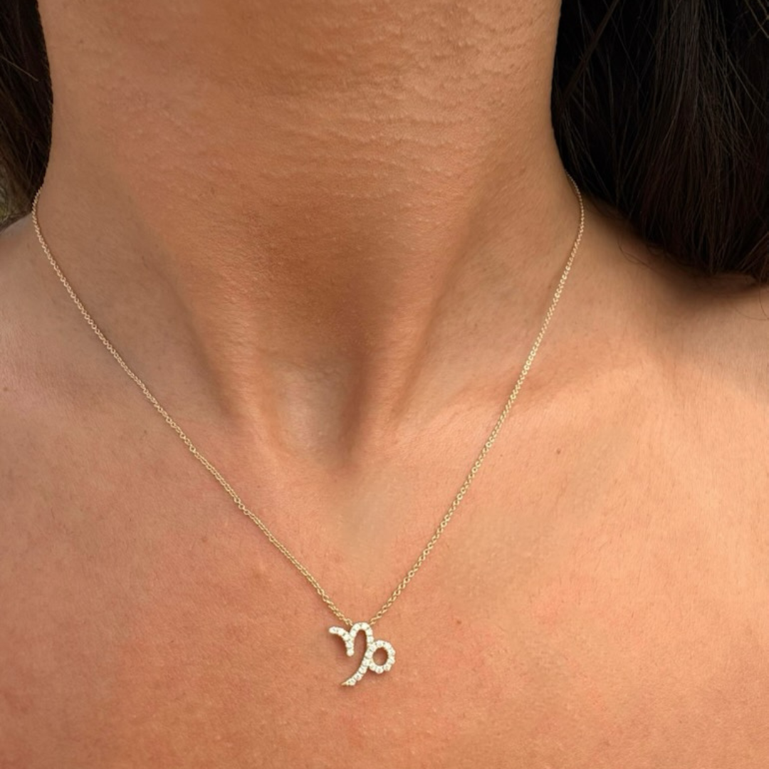 Capricorn Diamond Zodiac Necklace - Armans Fine Jewellery
