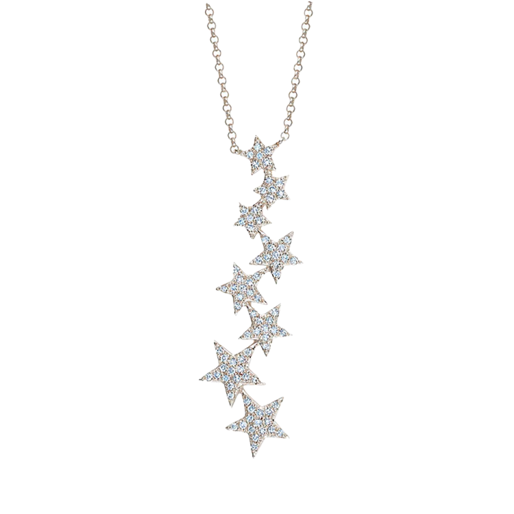 Cascading Diamond Star Necklace - Armans Fine Jewellery