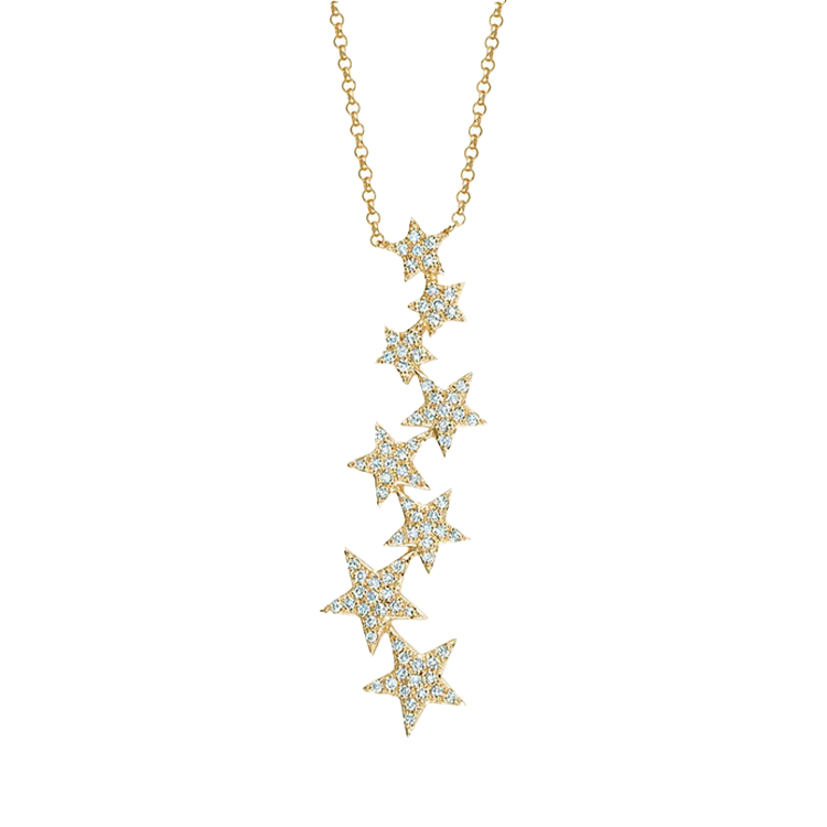 Cascading Diamond Star Necklace - Armans Fine Jewellery