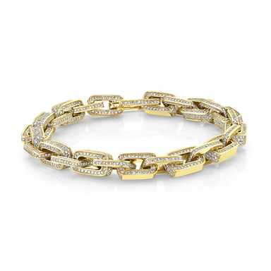 Chunky Diamond Link Bracelet - Armans Fine Jewellery