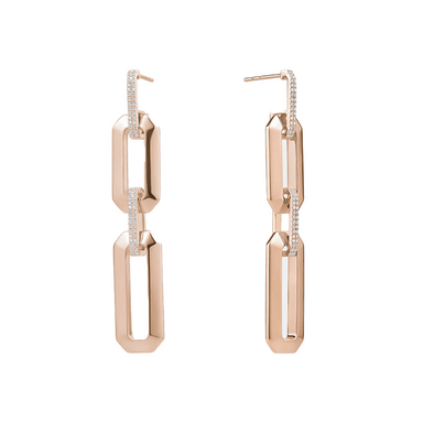 Chunky Diamond Link Drop Earrings - Armans Fine Jewellery