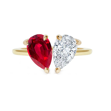 Queen of Hearts Two Stone Lab Grown Engagement Ring - Armans Fine Jewellery