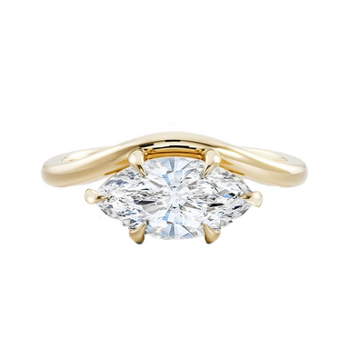 Curved Odyssey Marquise Cut Lab Grown Diamond Engagement Ring - Armans Fine Jewellery