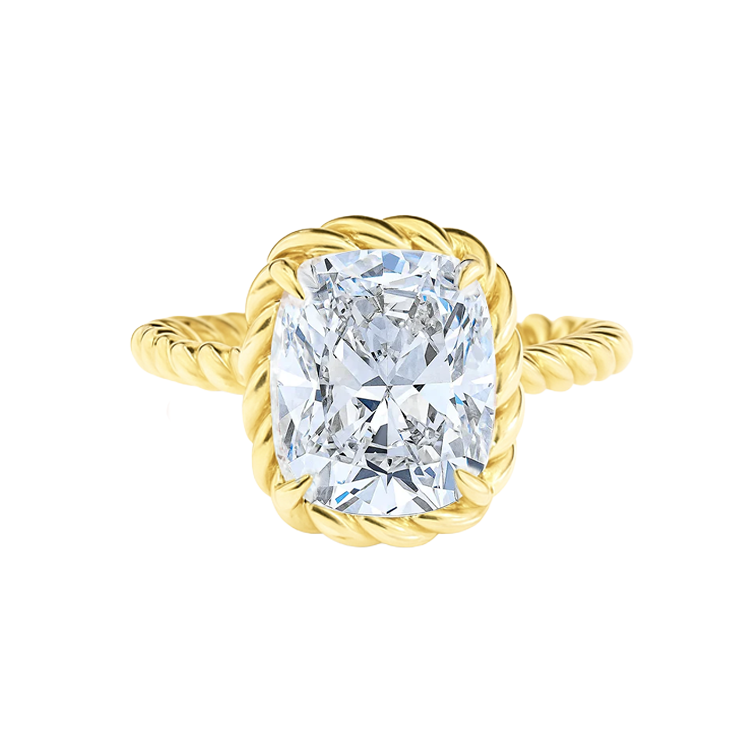 Cushion Cordelia Lab Grown Diamond Braided Engagement Ring - Armans Fine Jewellery