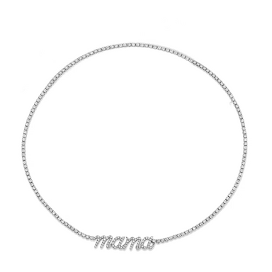 Custom Name Diamond Tennis Necklace - Armans Fine Jewellery