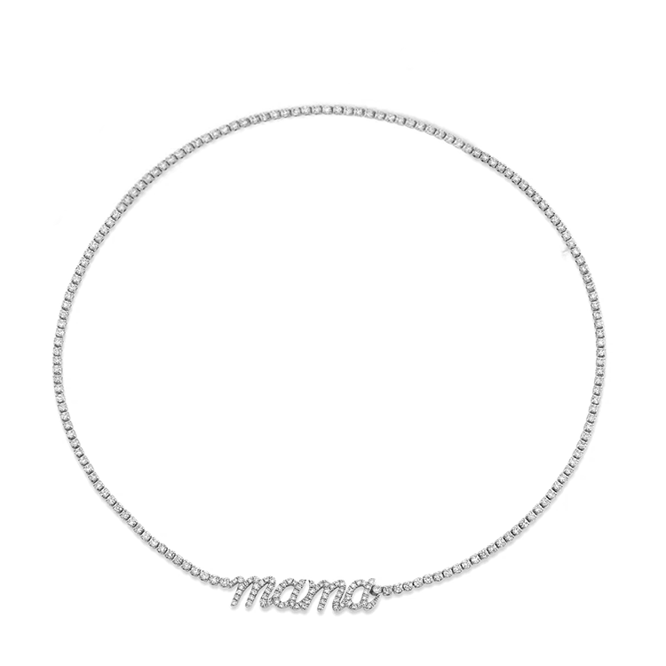 Custom Name Diamond Tennis Necklace - Armans Fine Jewellery