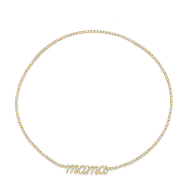 Custom Name Diamond Tennis Necklace - Armans Fine Jewellery