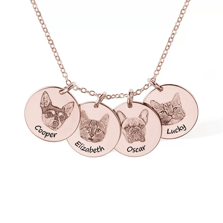 Custom Pet Portrait Disc Necklace - Armans Fine Jewellery