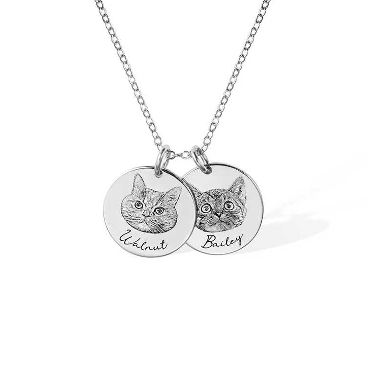 Custom Pet Portrait Disc Necklace - Armans Fine Jewellery