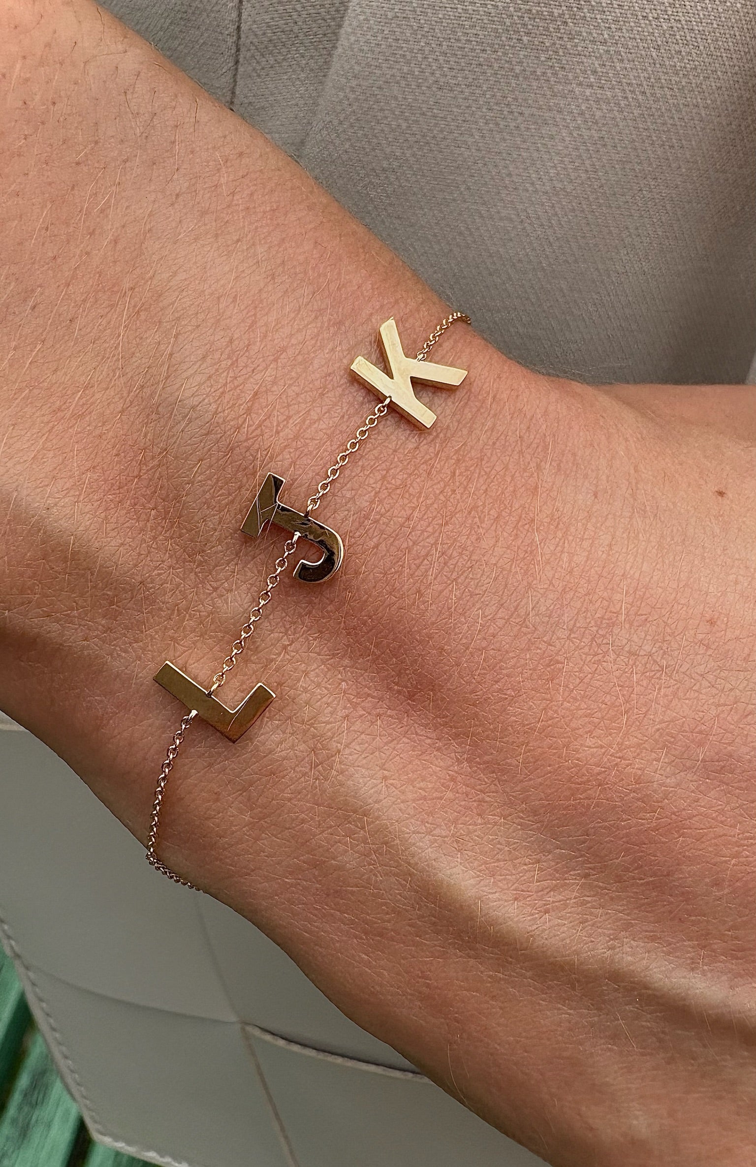 Solid Gold Multi-Initial Bracelet - Armans Fine Jewellery