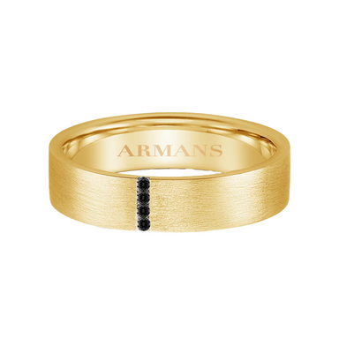 Damon Black Diamond Wedding Band - Armans Fine Jewellery