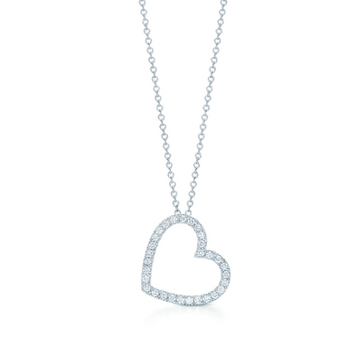 Dangling Diamond Heart Pendant - Armans Fine Jewellery