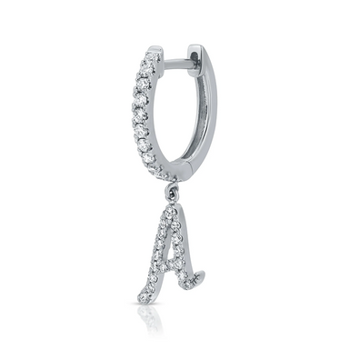 Dangling Diamond Initial Earring - Armans Fine Jewellery