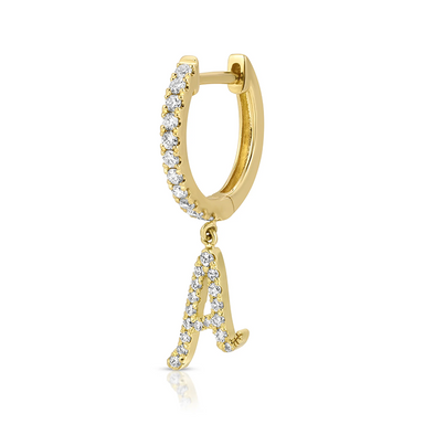 Dangling Diamond Initial Earring - Armans Fine Jewellery