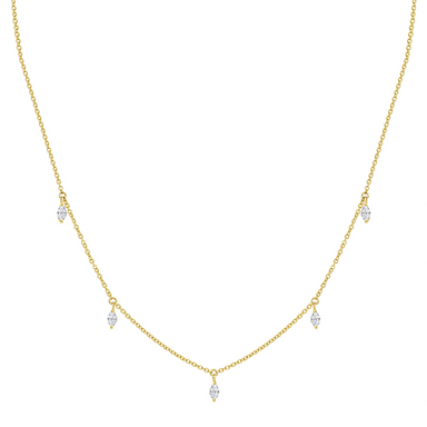 Dangling Marquise Drops Necklace - Armans Fine Jewellery