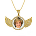 Diamond Angel Wings Memorial Photo Necklace - Armans Fine Jewellery