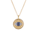 Diamond Blue Sapphire Evil Eye Disc Necklace - Armans Fine Jewellery