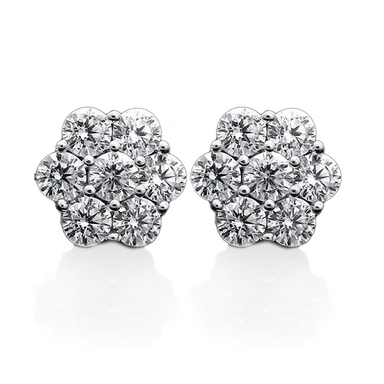 Diamond Cluster Studs - Armans Fine Jewellery