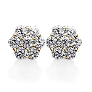 Diamond Cluster Studs - Armans Fine Jewellery