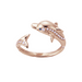 Diamond Dolphin Ring with Blue Sapphire Eyes - Armans Fine Jewellery