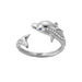 Diamond Dolphin Ring with Blue Sapphire Eyes - Armans Fine Jewellery