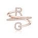 Diamond Doublet Initial Spiral Ring - Armans Fine Jewellery