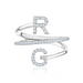 Diamond Doublet Initial Spiral Ring - Armans Fine Jewellery