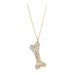 Diamond Encrusted Dog Bone Pendant - Armans Fine Jewellery