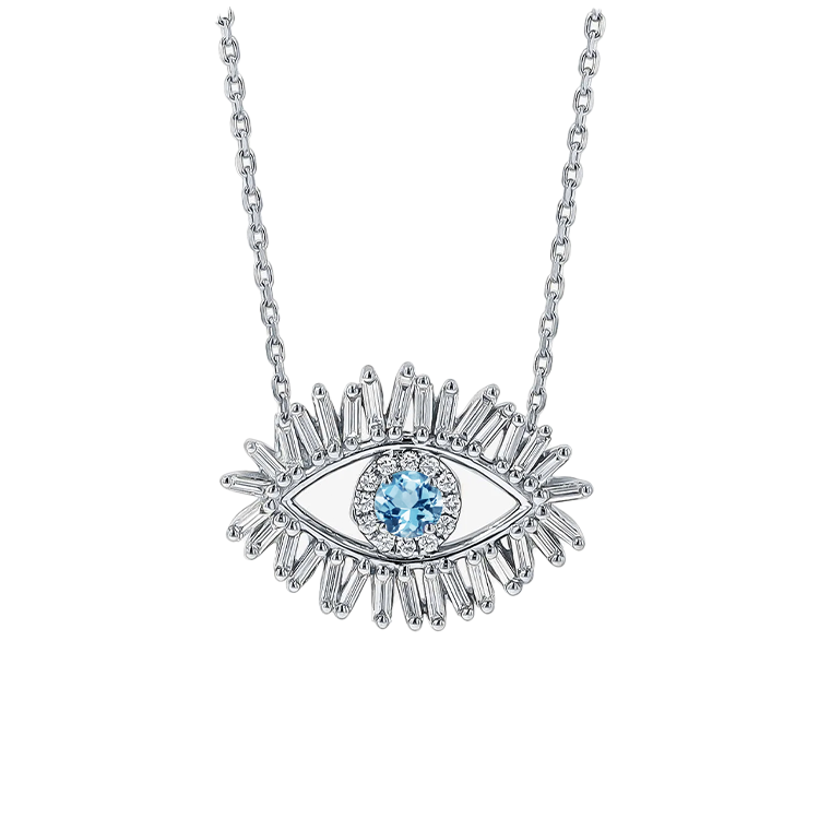 Diamond Evil Eye Necklace - Armans Fine Jewellery