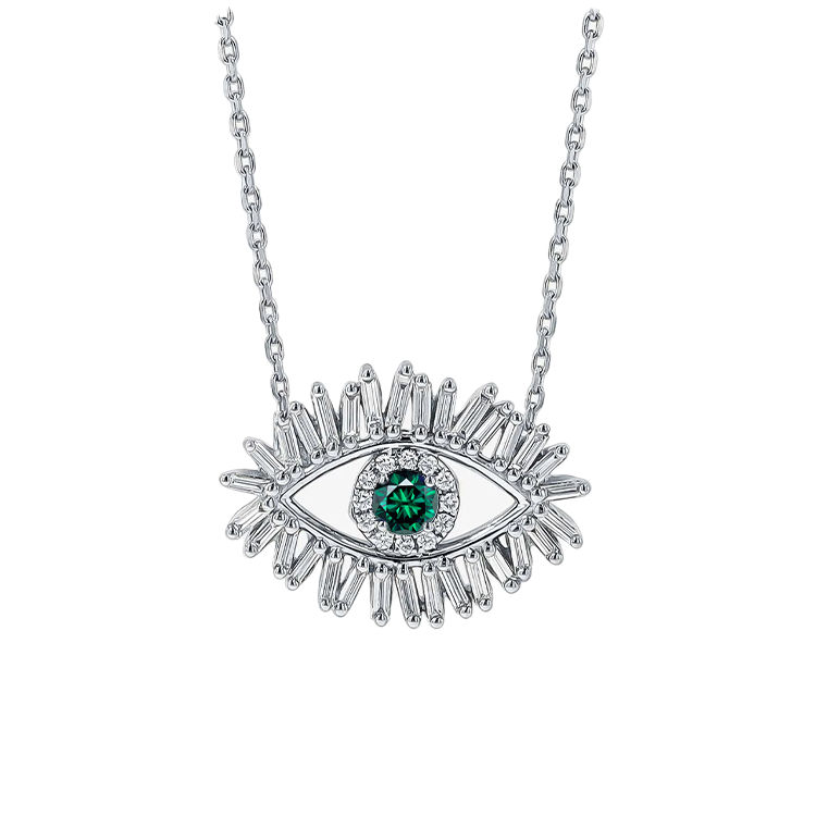 Diamond Evil Eye Necklace - Armans Fine Jewellery