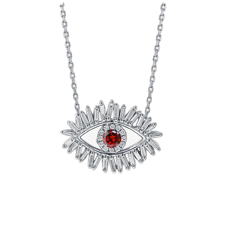 Diamond Evil Eye Necklace - Armans Fine Jewellery