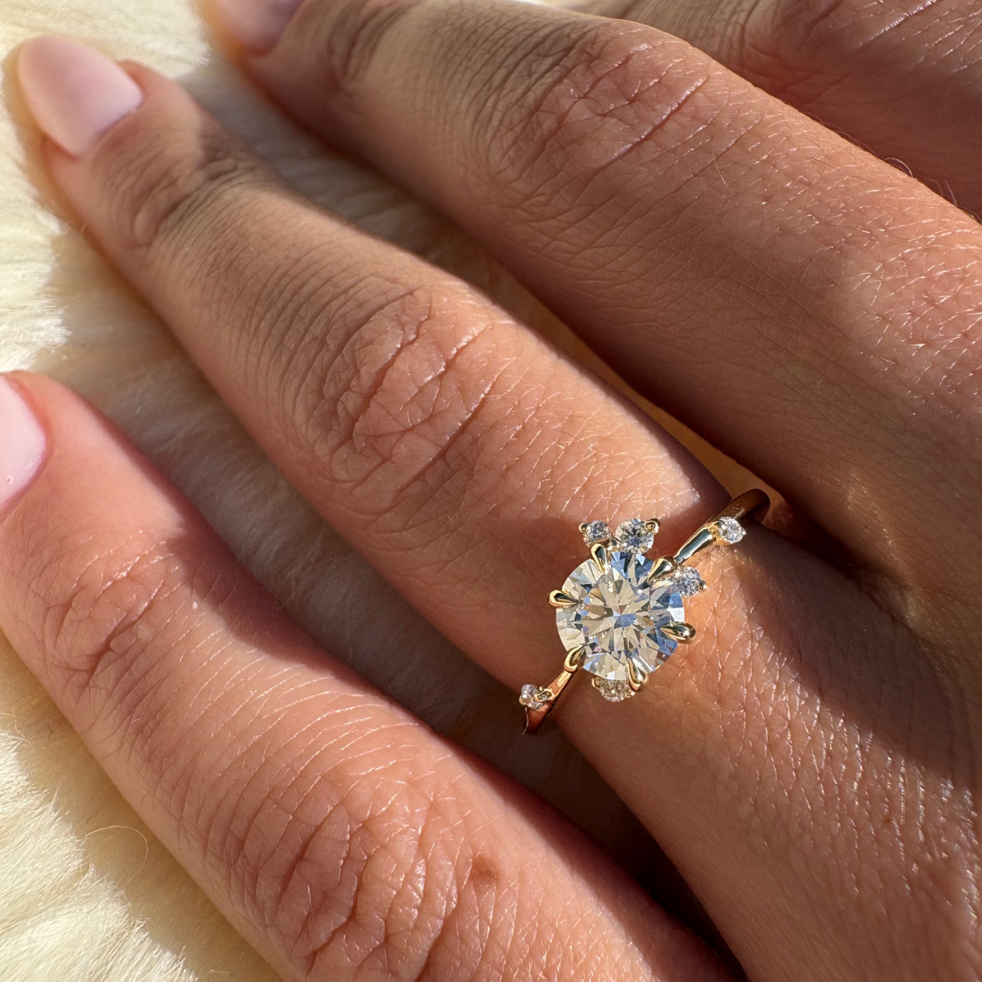 Diamond Flame Lab Grown Engagement Ring