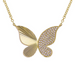 Diamond Fluted Butterfly Necklace - Armans Fine Jewellery