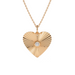 Diamond Fluted Heart Necklace - Armans Fine Jewellery