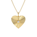 Diamond Fluted Heart Necklace - Armans Fine Jewellery