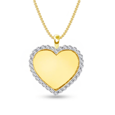 Diamond Heart Shaped Memorial Photo Necklace - Armans Fine Jewellery