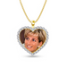 Diamond Heart Shaped Memorial Photo Necklace - Armans Fine Jewellery