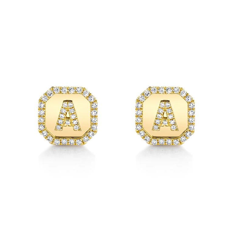 Diamond Initial Cufflinks - Armans Fine Jewellery