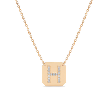 Diamond Initial Disc Necklace - Armans Fine Jewellery