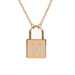 Diamond Initial Padlock Necklace - Armans Fine Jewellery