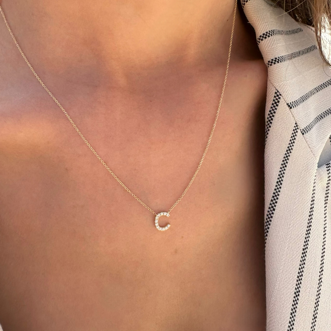 Diamond Initial Pendant