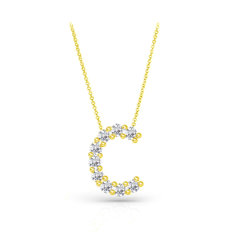 Diamond Initial Pendant - Armans Fine Jewellery