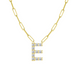 Diamond Initial Pendant with Paperclip Chain - Armans Fine Jewellery